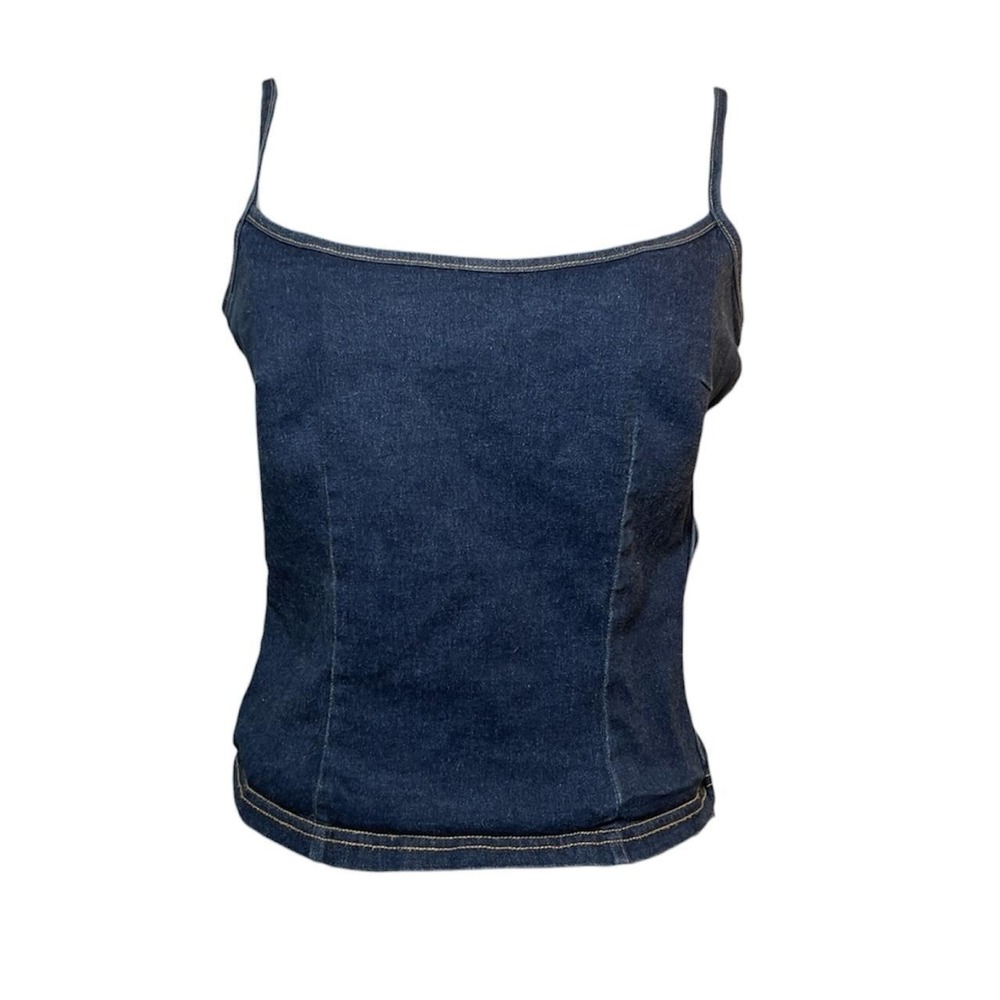 Y2K denim crop top